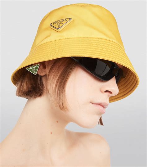 prada hat straw|Prada re nylon bucket hat.